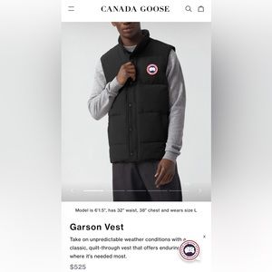 Canada Goose Garson Slim Fit
Quilted Down Vest XS